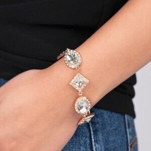 Paparazzi Jewelry Accessories - Decade of Dazzle - Gold Bracelet - Vintage